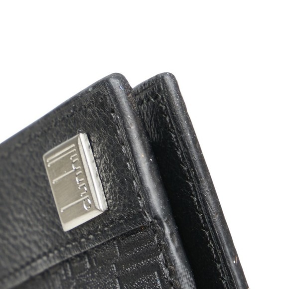 Dunhill D-8 Bifold Wallet Black Leather Men's
